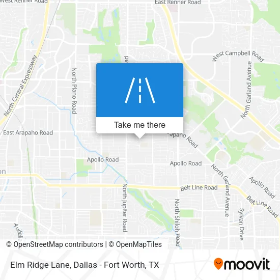 Elm Ridge Lane map