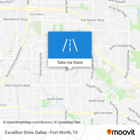 Excalibur Drive map