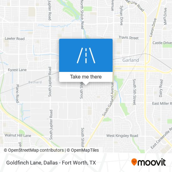 Goldfinch Lane map