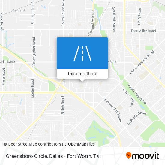 Mapa de Greensboro Circle