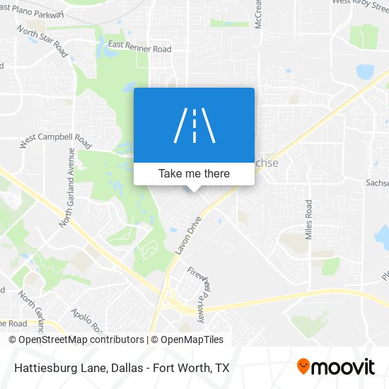 Hattiesburg Lane map