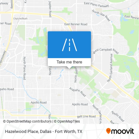 Hazelwood Place map