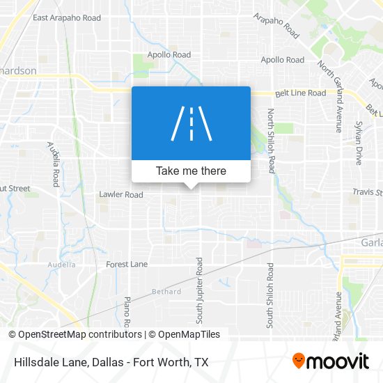 Hillsdale Lane map