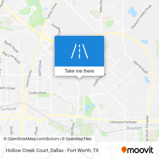 Mapa de Hollow Creek Court