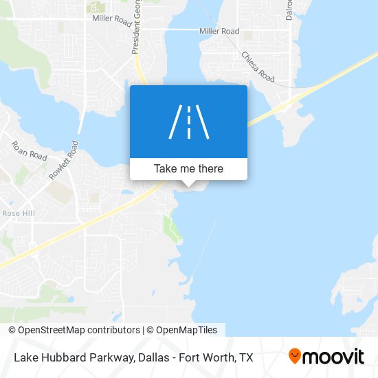 Lake Hubbard Parkway map