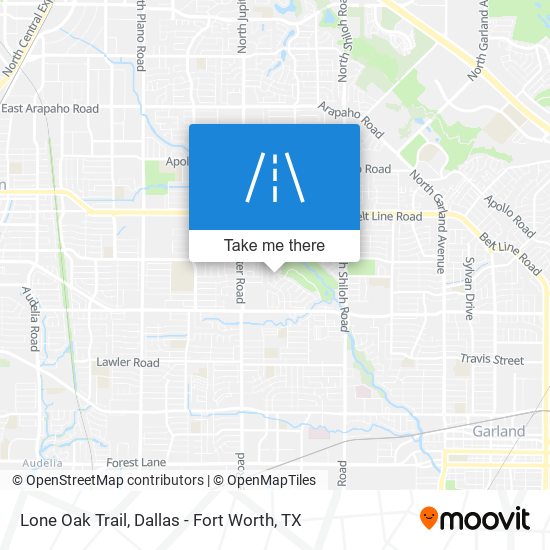 Mapa de Lone Oak Trail