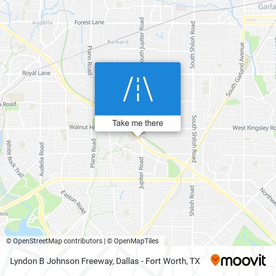 Lyndon B Johnson Freeway map