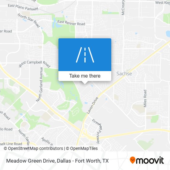 Meadow Green Drive map