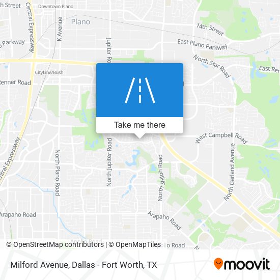 Mapa de Milford Avenue