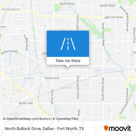 North Bullock Drive map