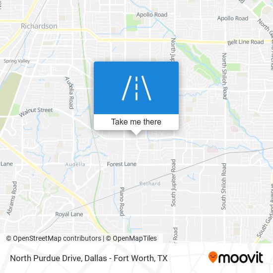 Mapa de North Purdue Drive