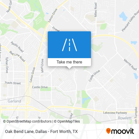 Oak Bend Lane map