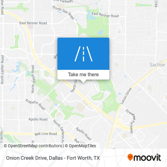 Onion Creek Drive map