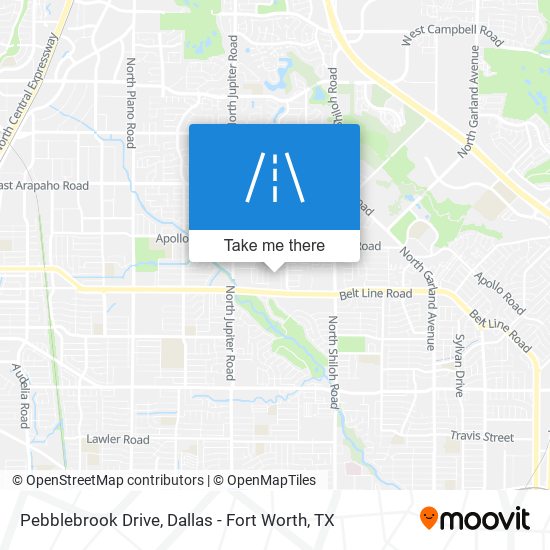 Pebblebrook Drive map