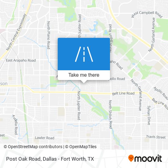 Post Oak Road map