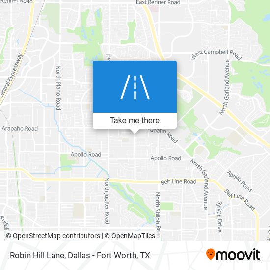 Robin Hill Lane map