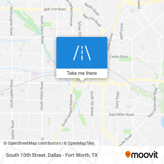 South 10th Street map