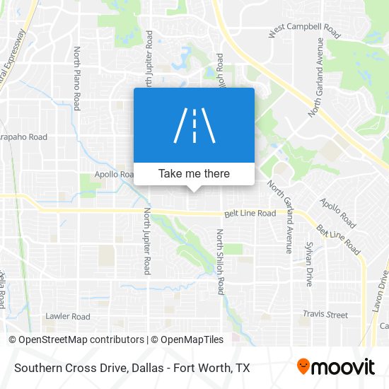 Southern Cross Drive map