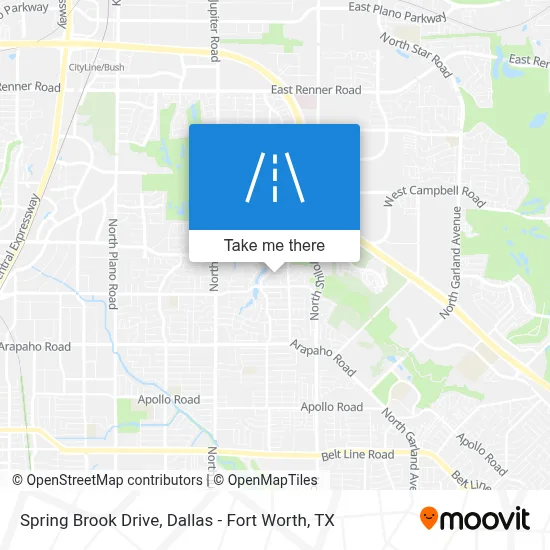 Spring Brook Drive map