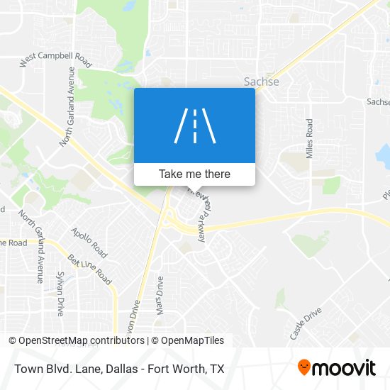 Town Blvd. Lane map