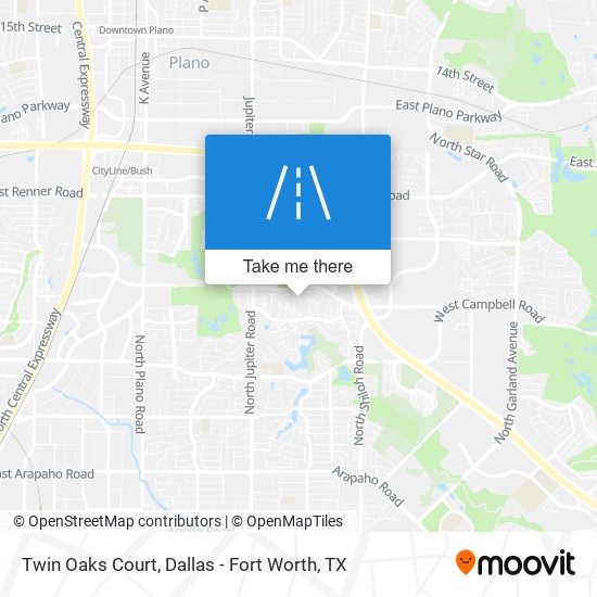 Twin Oaks Court map