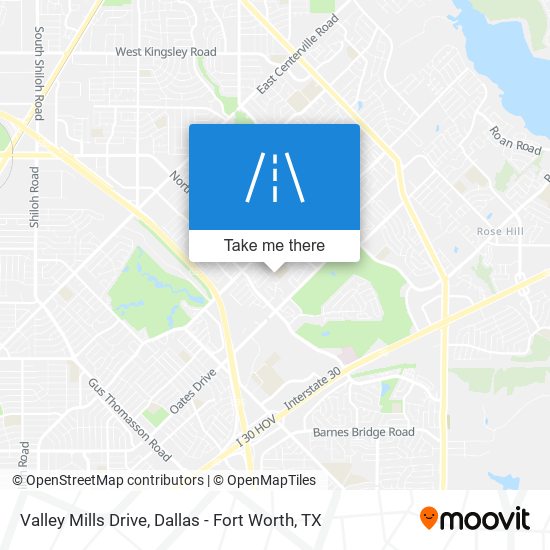 Valley Mills Drive map
