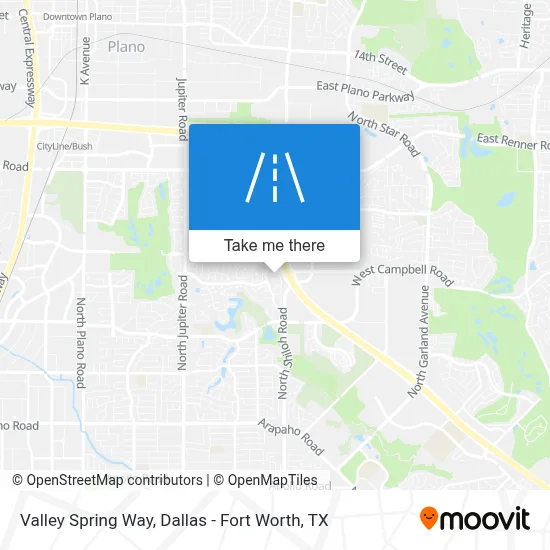 Valley Spring Way map