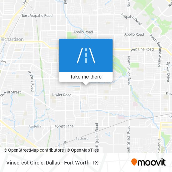 Vinecrest Circle map