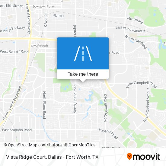 Vista Ridge Court map