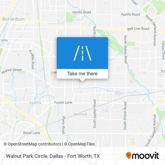 Mapa de Walnut Park Circle