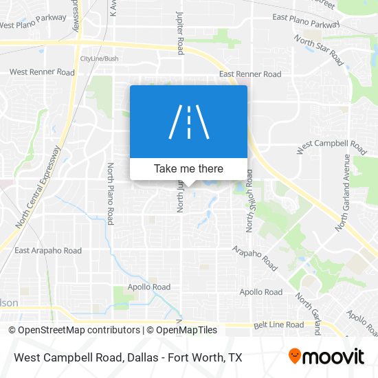 West Campbell Road map