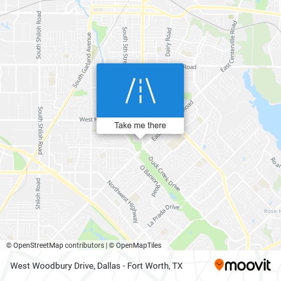 West Woodbury Drive map