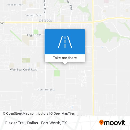 Glazier Trail map