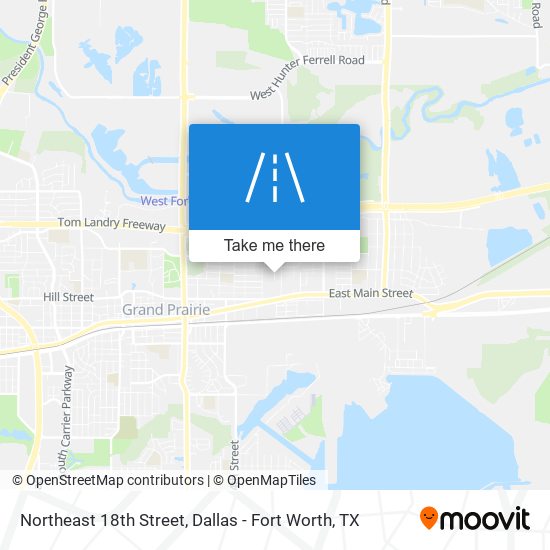 Northeast 18th Street map