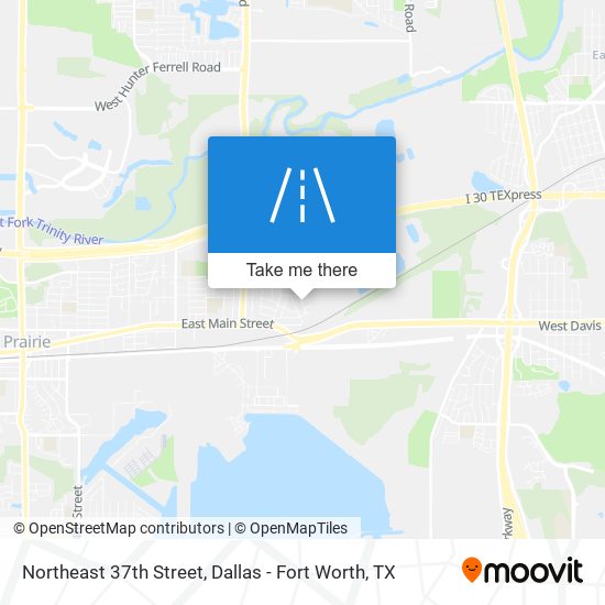 Northeast 37th Street map