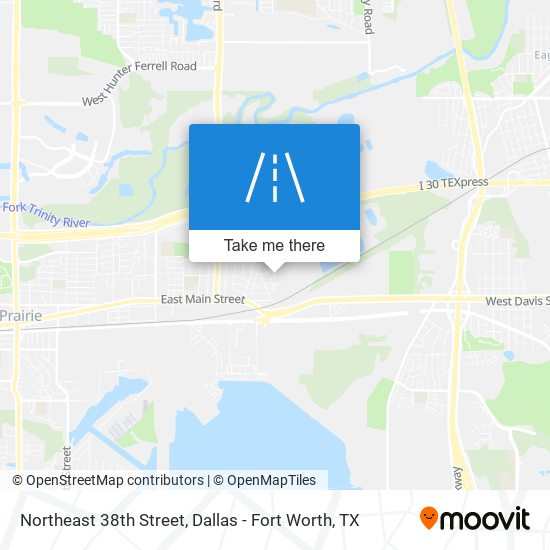 Northeast 38th Street map