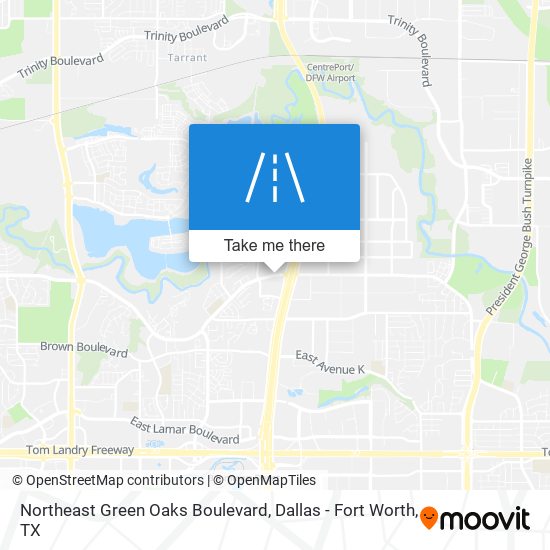 Northeast Green Oaks Boulevard map