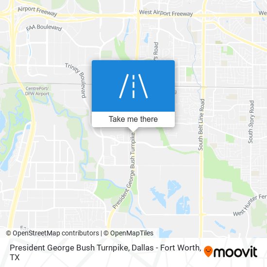Mapa de President George Bush Turnpike