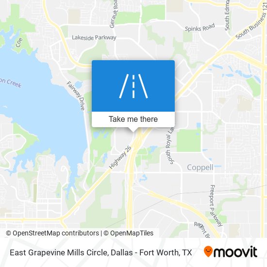 Mapa de East Grapevine Mills Circle