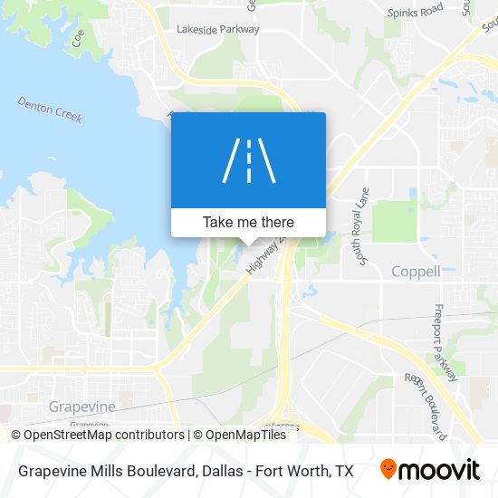 Mapa de Grapevine Mills Boulevard