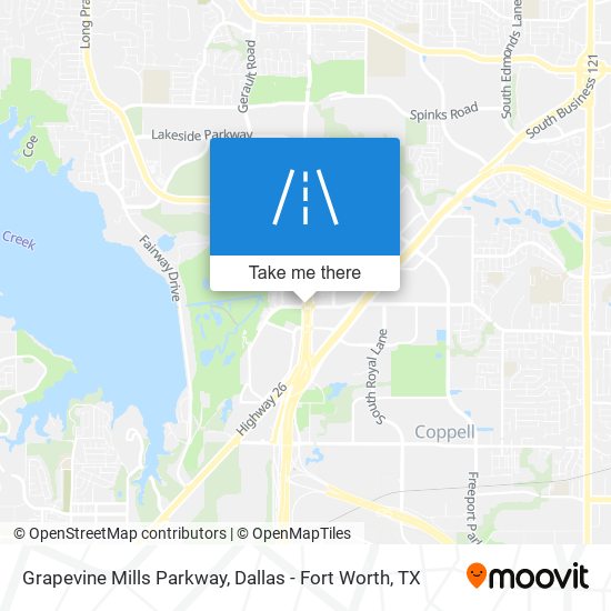 Grapevine Mills Parkway map
