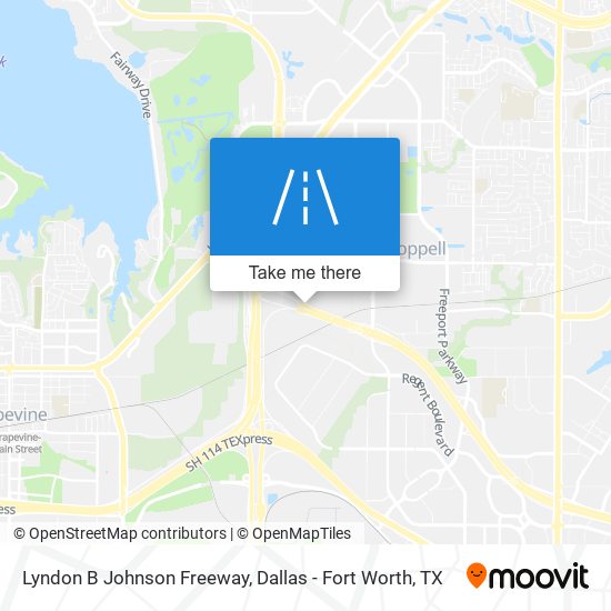Lyndon B Johnson Freeway map