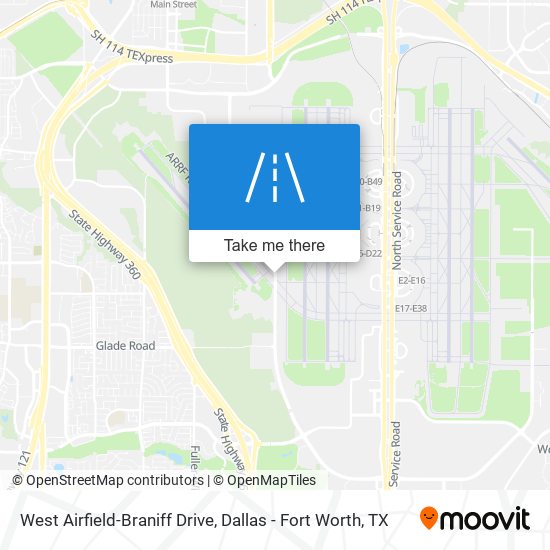 West Airfield-Braniff Drive map