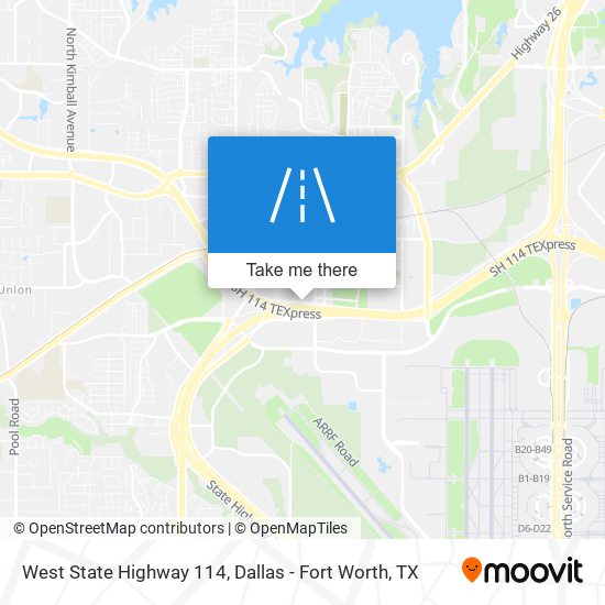 West State Highway 114 map