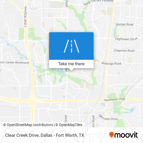 Clear Creek Drive map