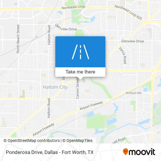 Ponderosa Drive map