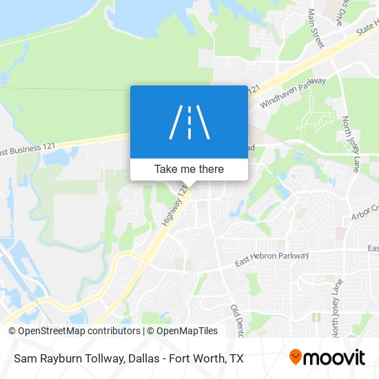 Mapa de Sam Rayburn Tollway