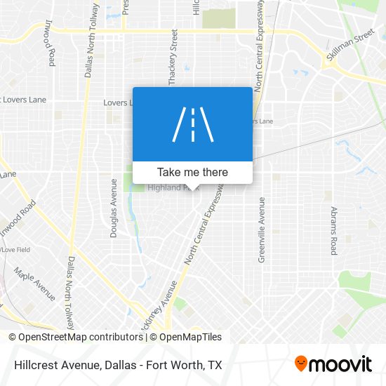Hillcrest Avenue map