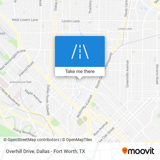 Overhill Drive map