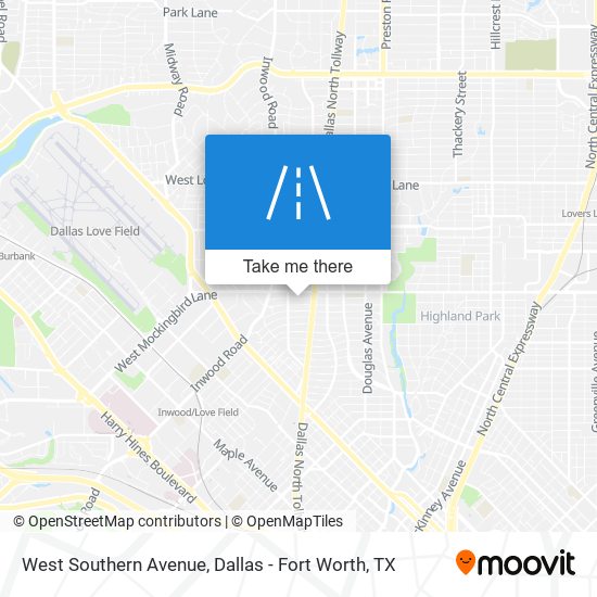West Southern Avenue map